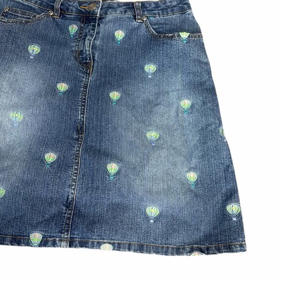 Lilly Pulitzer Vintage Denim Embroidered Skirt Size 2 - Picture 3 of 8